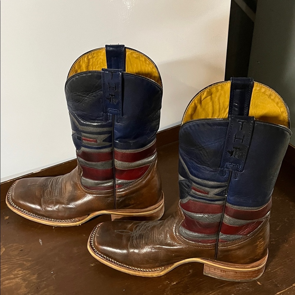 Tin Haul Brown and Blue Cowboy Boots - Picture 7 of 7